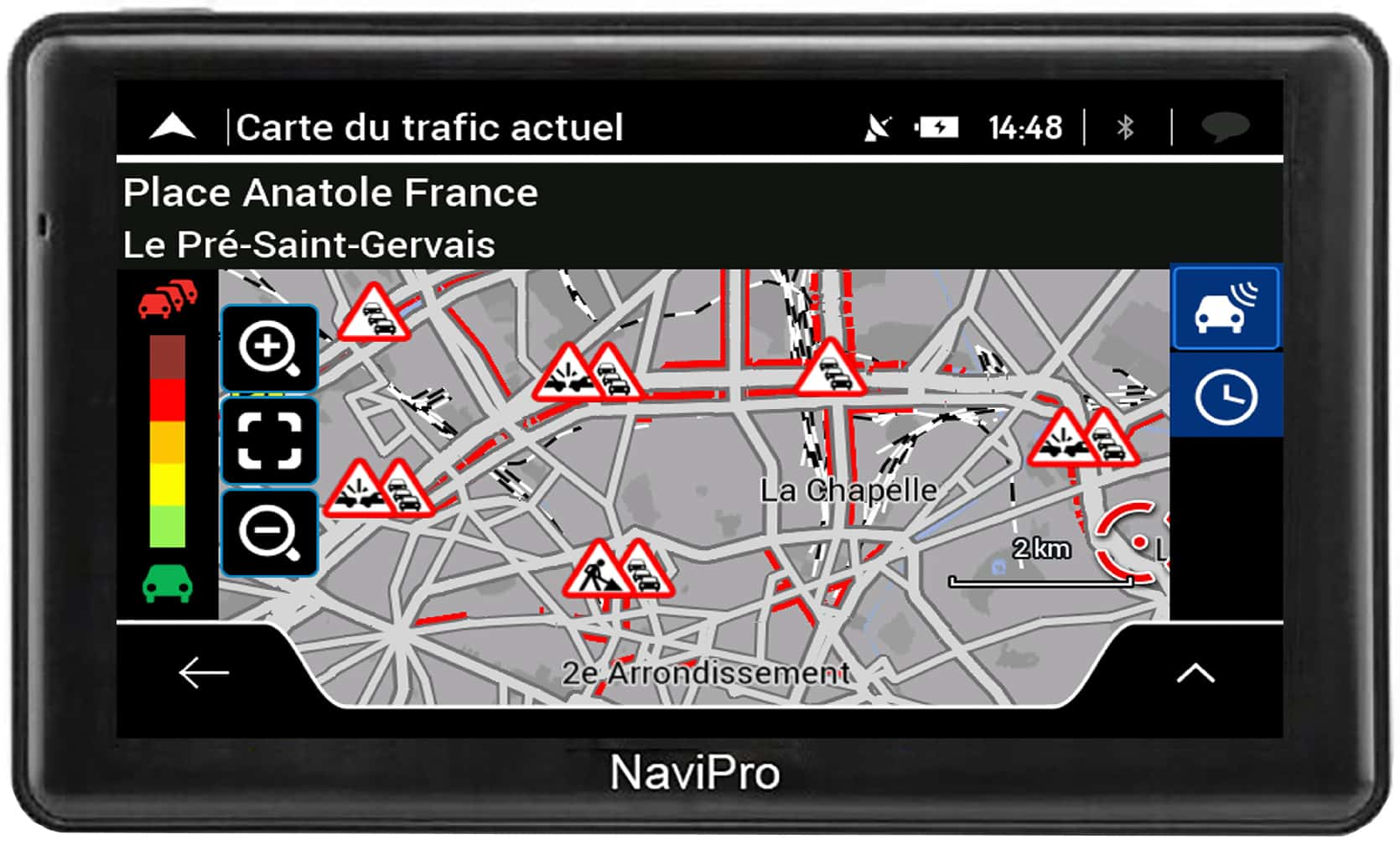 Navigation GPS pour voiture, camion, poids lourd, 22,9 cm, avec compteur de  vitesse, caméra d'avertissement de vitesse, voie de guidage vocal, mise à  jour de carte à vie : : Électronique