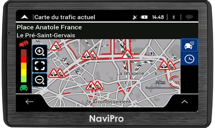 GPS Voiture, 7 Pouces Navigation pour Auto, Camion, Poids Lourd